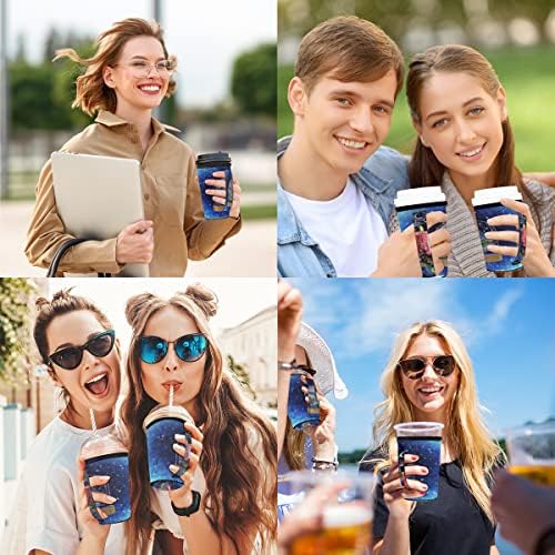 Reusable Iced Coffee Cup Sleeve With Handle Neoprene Insulator