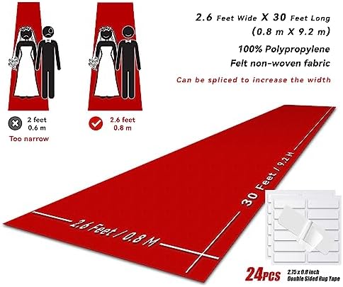 EZLucky Red Carpet Runner for Party and Events