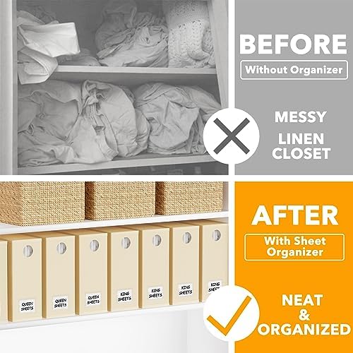 SpaceAid 8 Pack Bed Sheet Organizers with Window