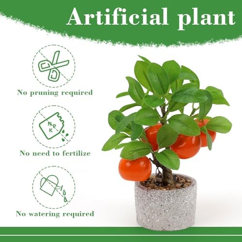 Woration Artificial Orange Tree Bonsai Indoor Decor
