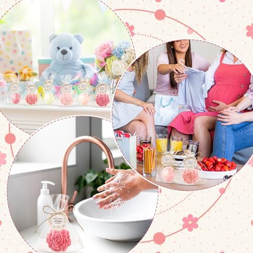 Demissle 20 Piece Flower Mini Soap Gift Set for Wedding and Party
