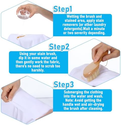 Ouligay Laundry Stain Brush for Delicate Fabrics and Shoes