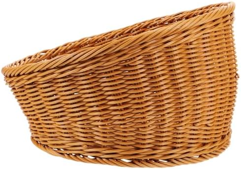 Amosfun Round Bread Basket Fruit Basket Storage Basket 12x12x75 Inch