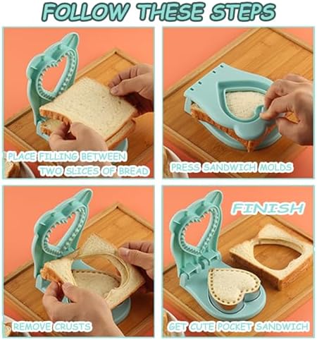 Heart Shape Sandwich Cutter and Sealer for Kids