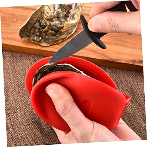 LIFKOME 2 Pcs Oyster Shucking Hand Clips with Silicone Clamps and Seafood Holders