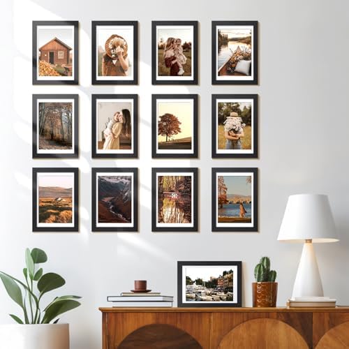 HappyHapi 4x6 Picture Frame Set of 10 Black