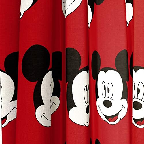 Jay Franco Kids Window Drapes Mickey Mouse Red 84 Inch Set
