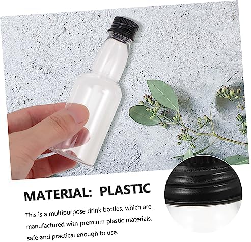 50pcs Clear Glass Shot Bottles with Caps for Home Brewing