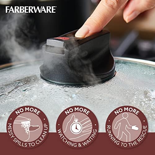 Farberware Smart Control Stockpot 6 Qt Black with Lid