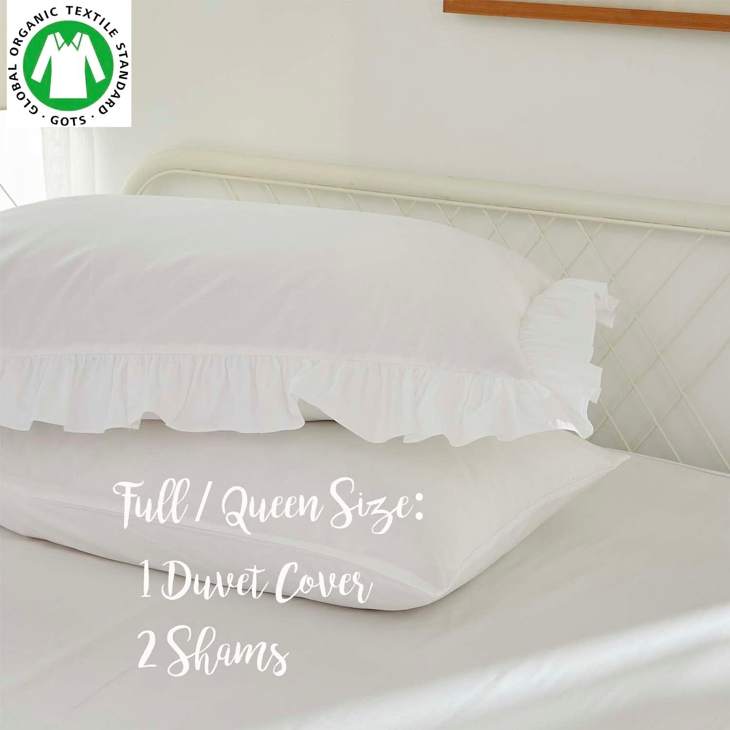 Brandream Kids Duvet Cover Set Twin White 2pcs