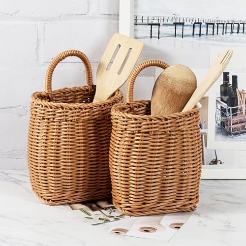 Hanging Wicker Basket for Home Kitchen Storage