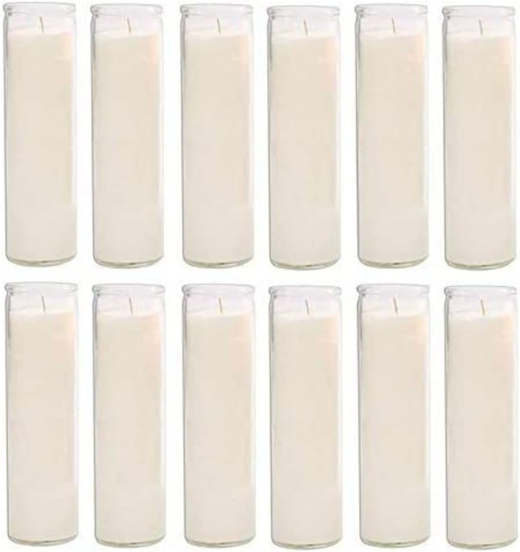 Brilux Glass Assorted Religious Candle White Case of 12
