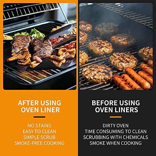4 Pack Large Oven Liners for Electric Gas Oven Reusable