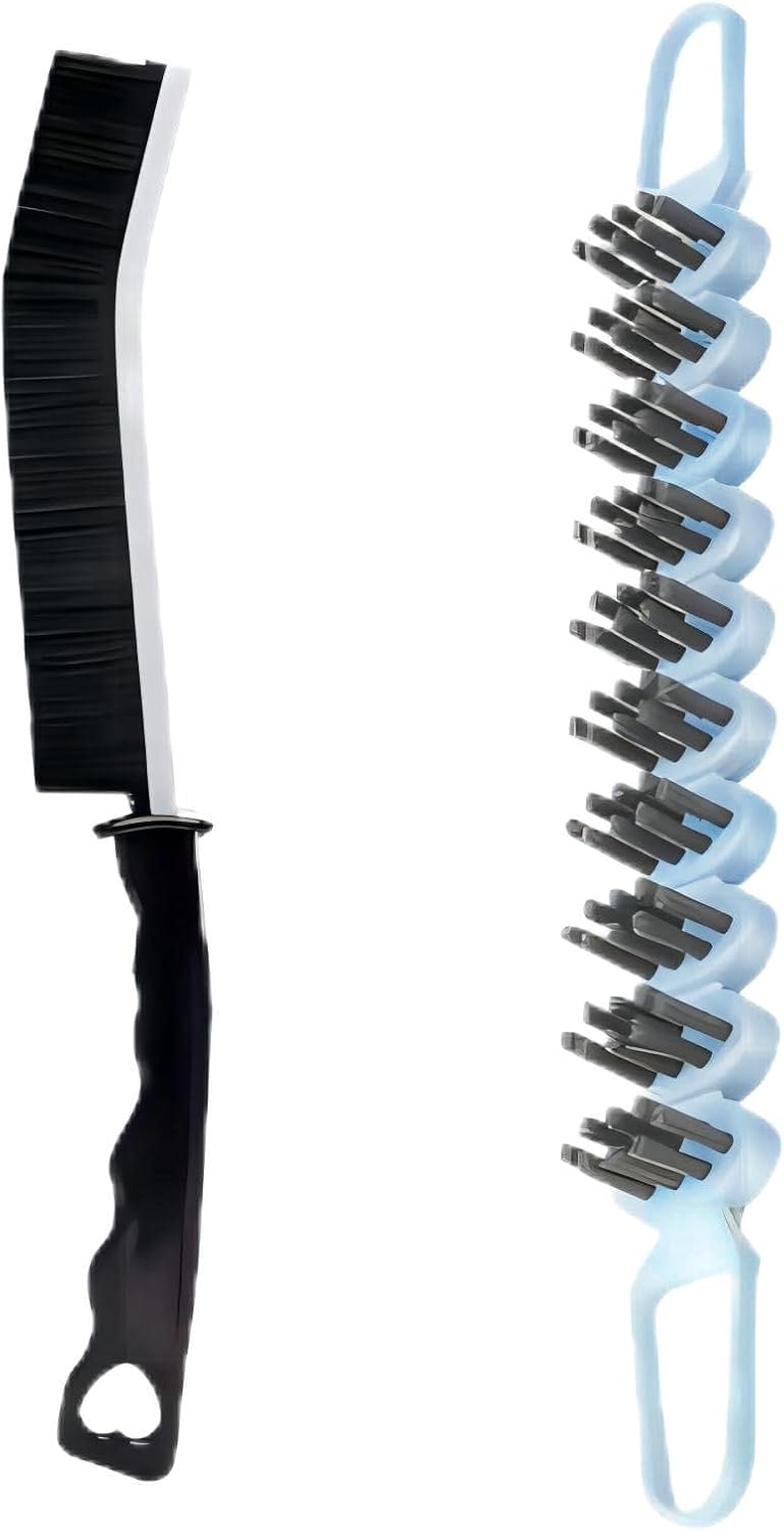 2 Pcs Crevice and Flexible Cleaning Brushes for Kitchen and Bathroom