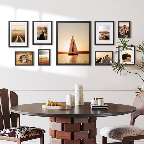 HappyHapi 4x6 Picture Frame Set of 10 Black