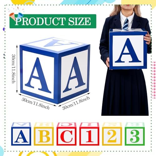Kolldenn ABC 123 Party Decor Balloon Boxes Set
