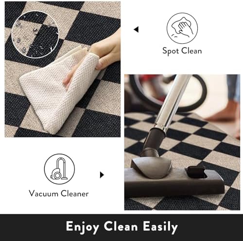 Lahome Checkered Jute-Inspired Rug 2x6