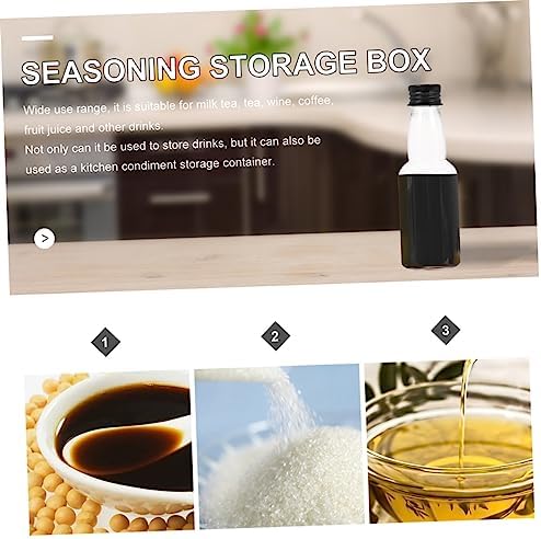 50pcs Clear Glass Shot Bottles with Caps for Home Brewing