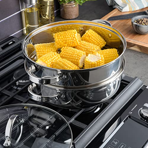 Oster Sangerfield 5-Quart Pasta Pot Set with Steamer and Lid