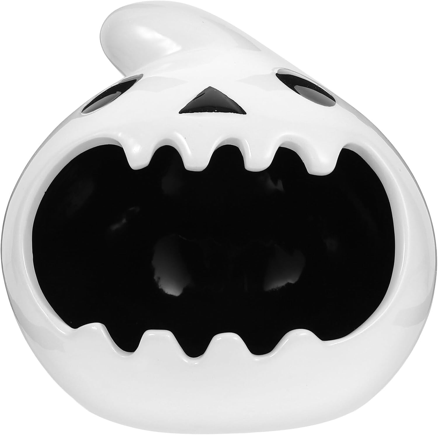 Halloween Candy Bowl Ghost Shaped Ceramic Candle Holder