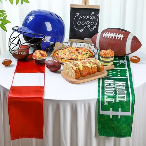12 Pcs Football Themed Table Runners for Game Day Parties