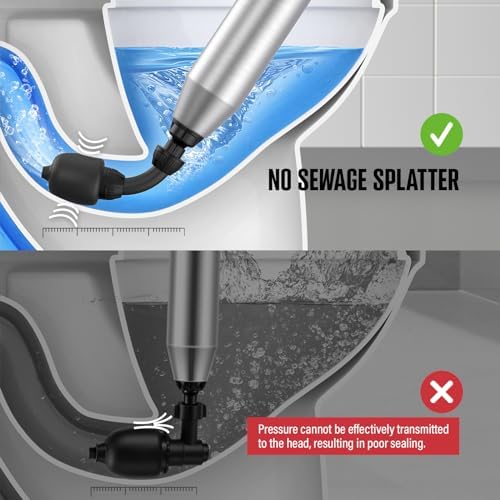 POPULO Electric Toilet Plunger High Pressure Drain Unclogger