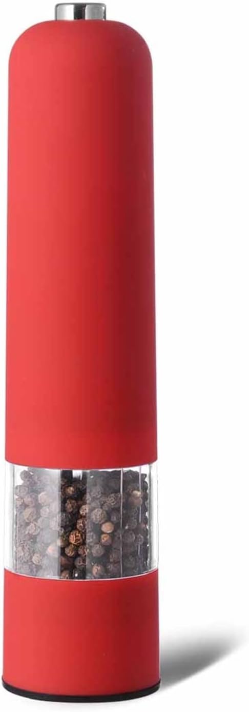 Electric Pepper and Salt Grinder with LED Light - Red