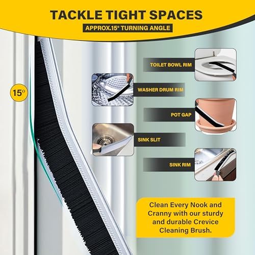 Hard Bristle Crevice Cleaning Brush 3 Pcs for Narrow Spaces