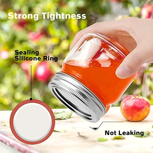 120 Pcs Canning Lids and Bands for 70MM Mason Jars