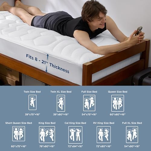 Bedsure Twin XL Mattress Pad - Soft Mattress Topper for College Dorm