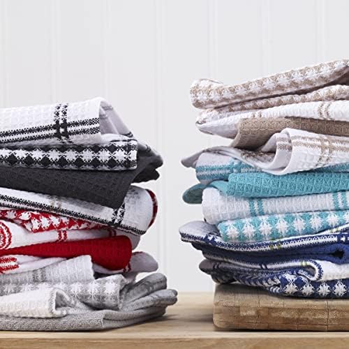 T-Fal Premium Waffle Dish Cloths 4-Pack Grey