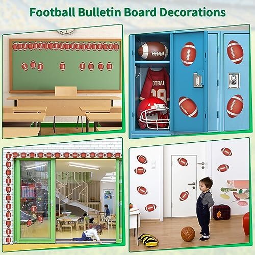 45PCS Football Cutout Paper Football Cutouts for Classroom Decorations