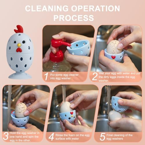 Wonlex Silicone Egg Scrubber with BPA-Free Bristles