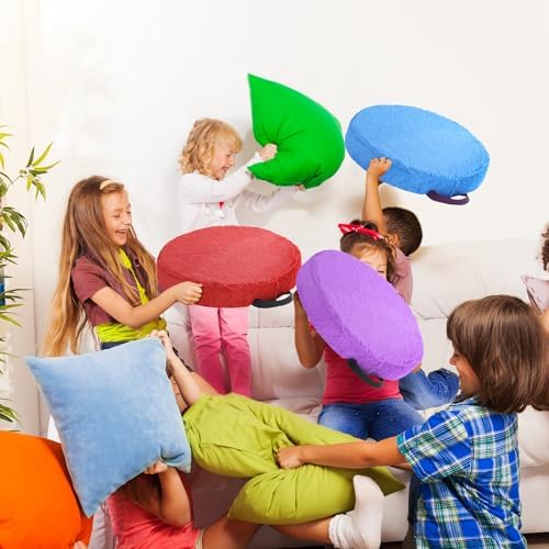 HOMBYS 6-Piece Furry Floor Cushion Set for Kids