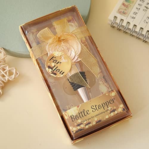 15 Pcs Rose Wine Stoppers Wedding Favors for Guests