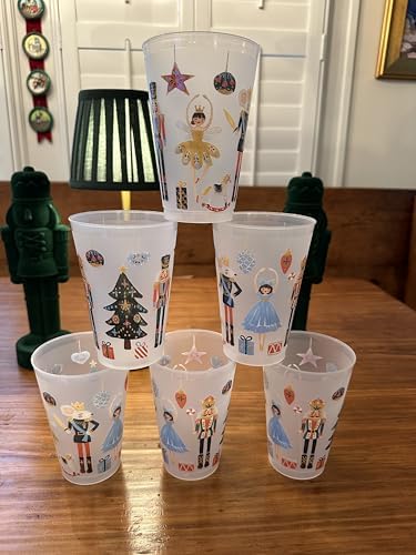 Marye-Kelley Christmas Nutcracker Shatterproof Cups Set of 6
