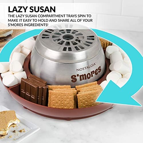 Nostalgia Indoor Electric Smores Maker - 4 Trays and Roasting Sticks