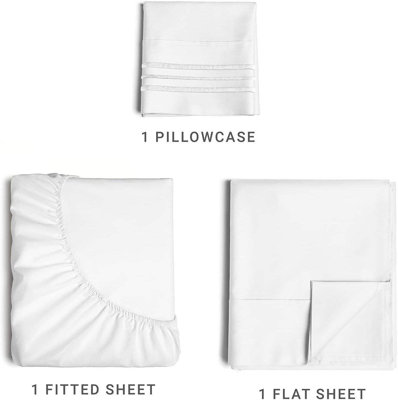 Twin Size 3 Piece Sheet Set - Cool Comfort Luxury Bedding