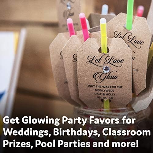 PartySticks 300 Ultra Bright Glow Sticks Jewelry Bulk Party Favors