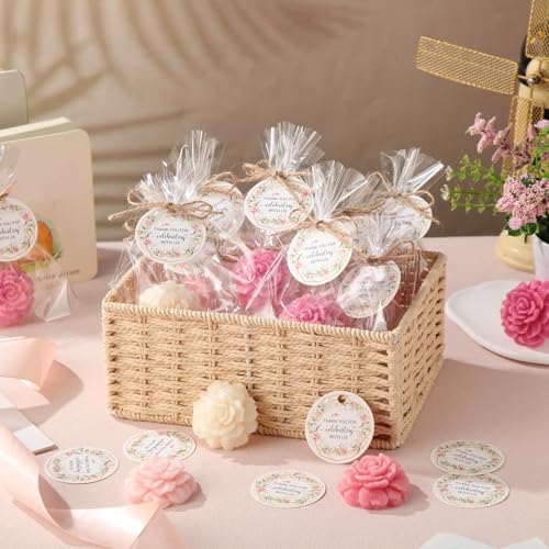 Demissle 20 Piece Flower Mini Soap Gift Set for Wedding and Party