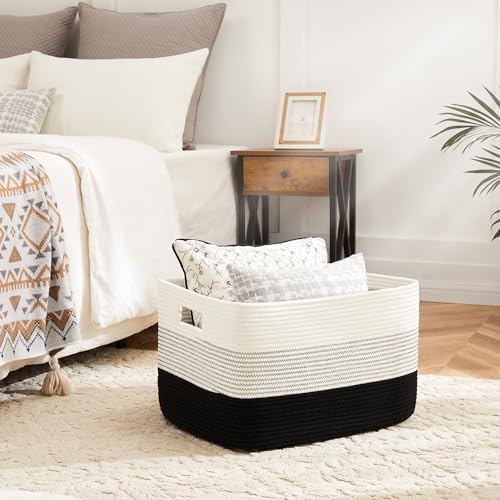 Artfeel Cotton Rope Laundry Basket for Decor