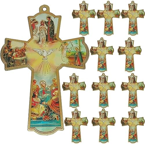 WE 12 Pcs Holy Spirit Wall Cross Baptism Favor