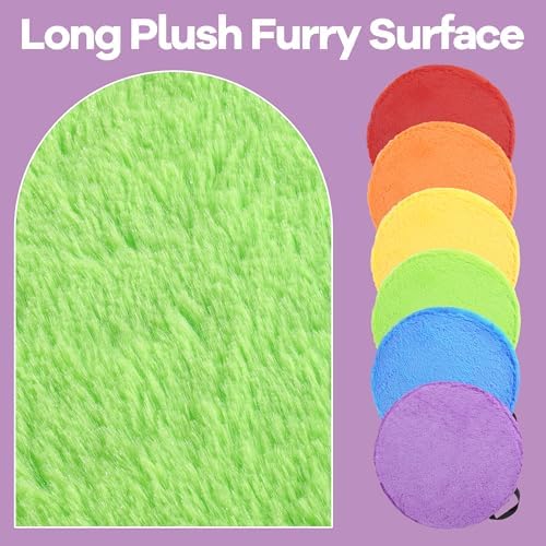 HOMBYS 6-Piece Furry Floor Cushion Set for Kids