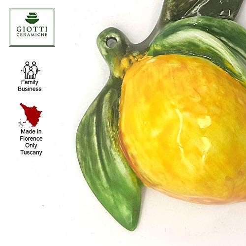 Italian Ceramic Lemons Wall Decor 3 pcs