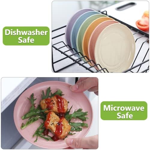 Mfacoy 6 Pack Unbreakable Dinner Plates 10 Inch