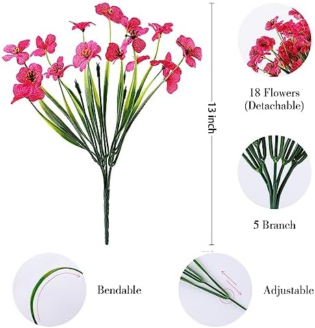 AGIRL 24 Bundle Artificial Flowers for Home and Garden