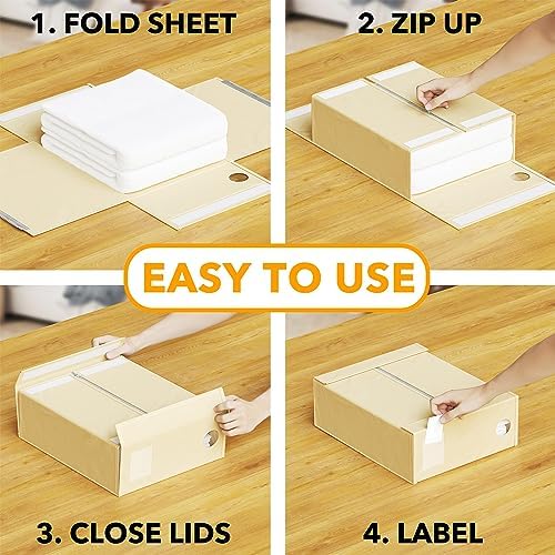 SpaceAid 8 Pack Bed Sheet Organizers with Window