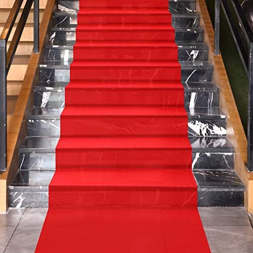 Shappy Red Carpet Runner Rug for Party 26x30 Feet