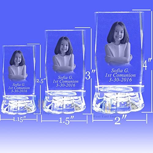 Personalized 12-Piece Photo Crystal Cube with LED Light
