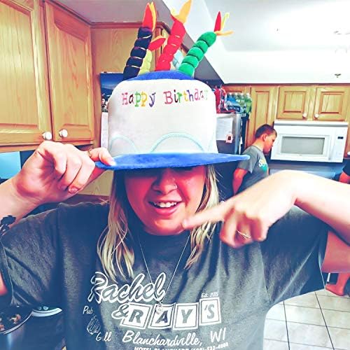 Novelty Place Blue Plush Happy Birthday Cake Hat